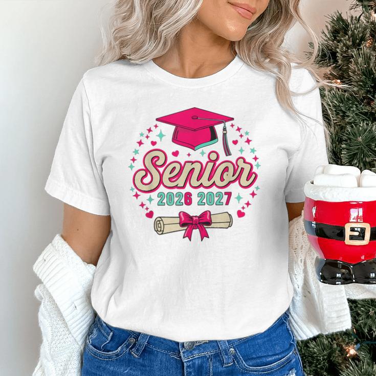 Coquette Pink Bow Senior 2026 2027 Graduation Unisex T-Shirt