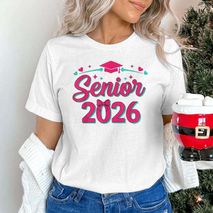 Coquette Pink Bow Senior 2026 Class Of Graduation Unisex T-Shirt
