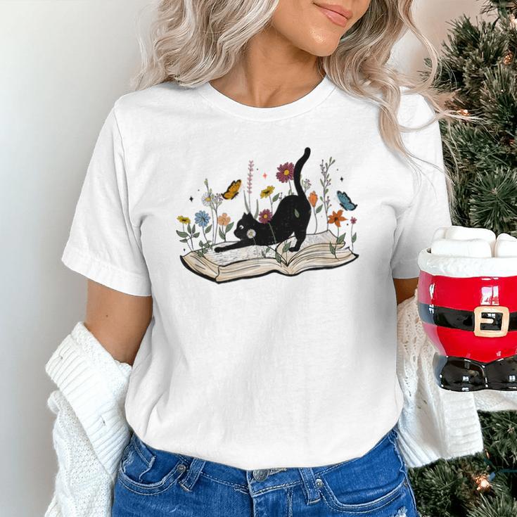 Cute Cat Flower Garden Book Kitty Reading Floral Men Women Girls Kids Unisex T-Shirt Cute Cat Flower Garden Book Kitty Reading Floral Men Women Girls Kids Unisex T-Shirt