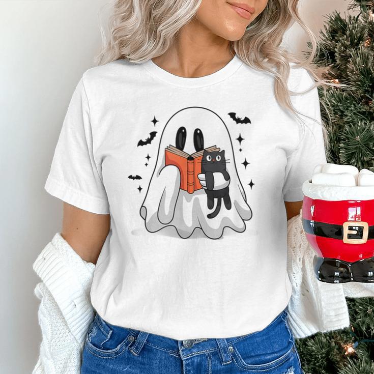 Cute Halloween Ghost Reading Book Unisex T-Shirt
