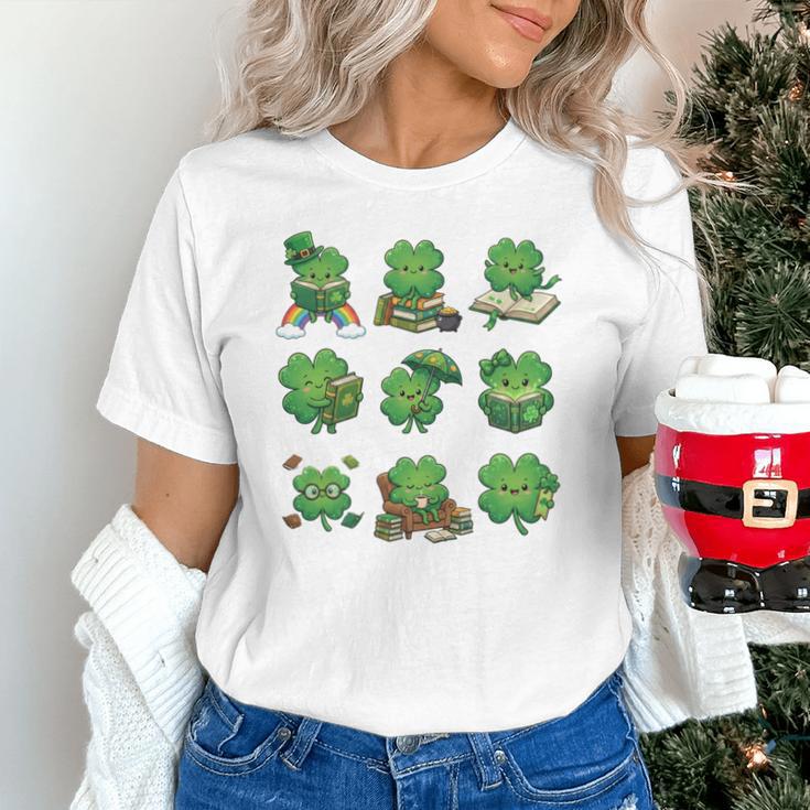 Cute Shamrock Reading St Patricks Day Teacher Book Lovers Unisex T-Shirt Cute Shamrock Reading St Patricks Day Teacher Book Lovers Unisex T-Shirt