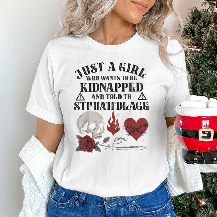 Dark Romance Smutt Book Merch Just A Good Girl STFUATTDLAGG Unisex T-Shirt Dark Romance Smutt Book Merch Just A Good Girl STFUATTDLAGG Unisex T-Shirt