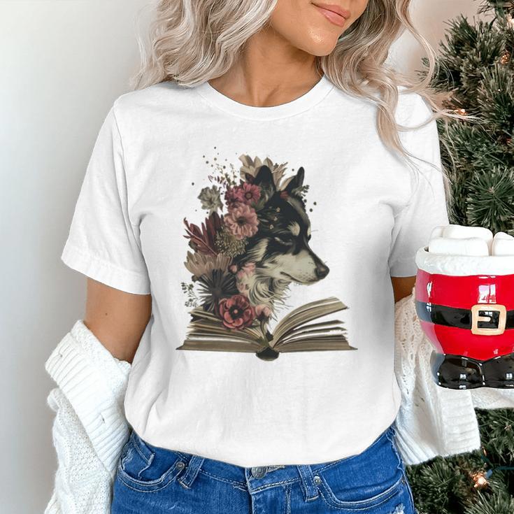 Dog Book Flower Unisex T-Shirt Dog Book Flower Unisex T-Shirt
