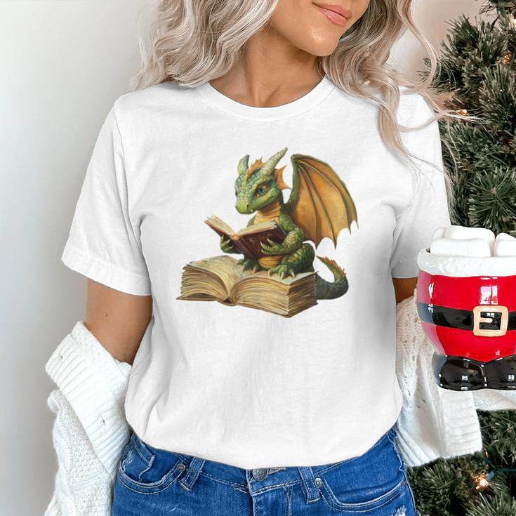 Dragon Bookworm Reading Book Graphic Unisex T-Shirt