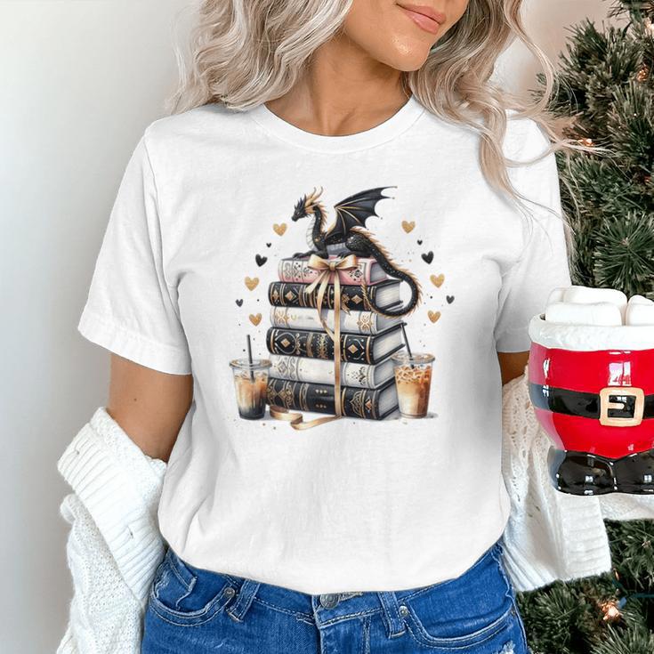 Dragon Hoard Of Books Reading Lover Cute Art Unisex T-Shirt
