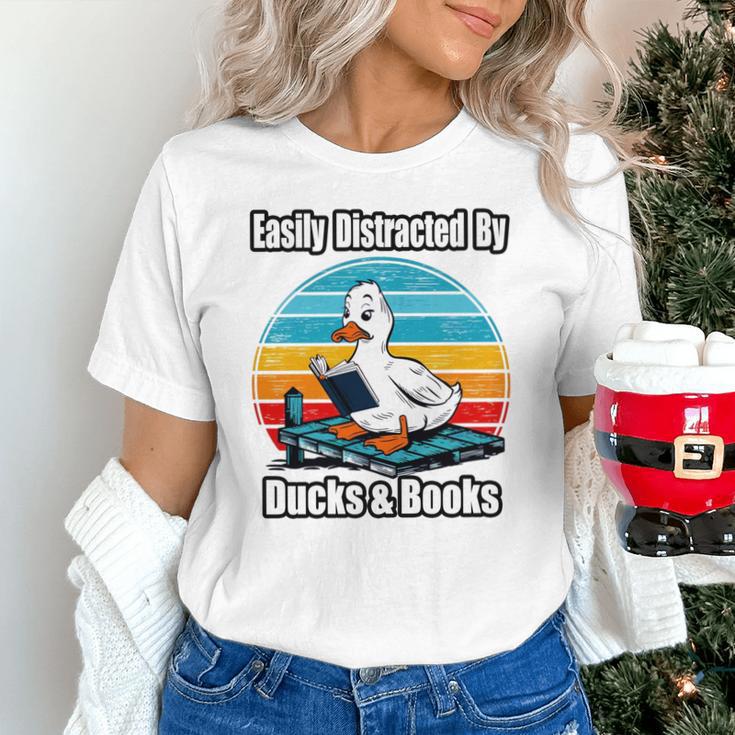Ducks Books Lover Easily Distracted By Ducks & Books Unisex T-Shirt