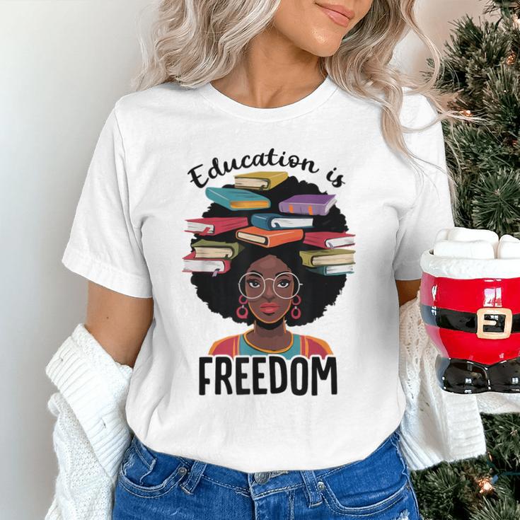 Education Is Freedom Teacher History Month Books Lover Unisex T-Shirt