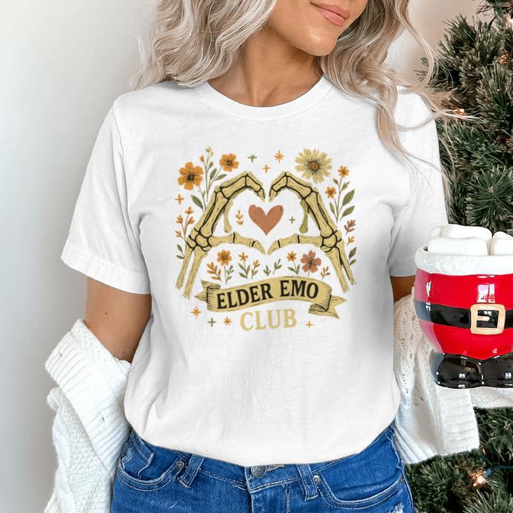 Elder Emo Club Skeleton Hands Heart Nostalgia Unisex T-Shirt