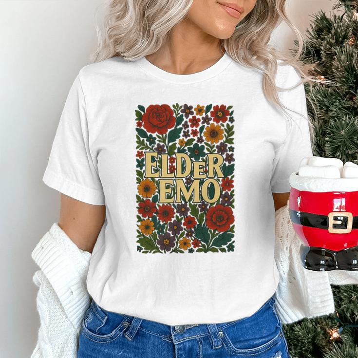Elder Emo Floral Gothic Vintage Nostalgia Premium Tri-Blend Unisex T-Shirt Elder Emo Floral Gothic Vintage Nostalgia Premium Tri-Blend Unisex T-Shirt