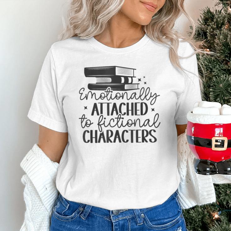 Emotionally Attached To Fictional Characters Banned Books Unisex T-Shirt