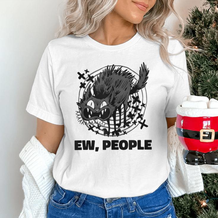 Ew People Introvert Cat Lover Crazy Cats Lady Unisex T-Shirt