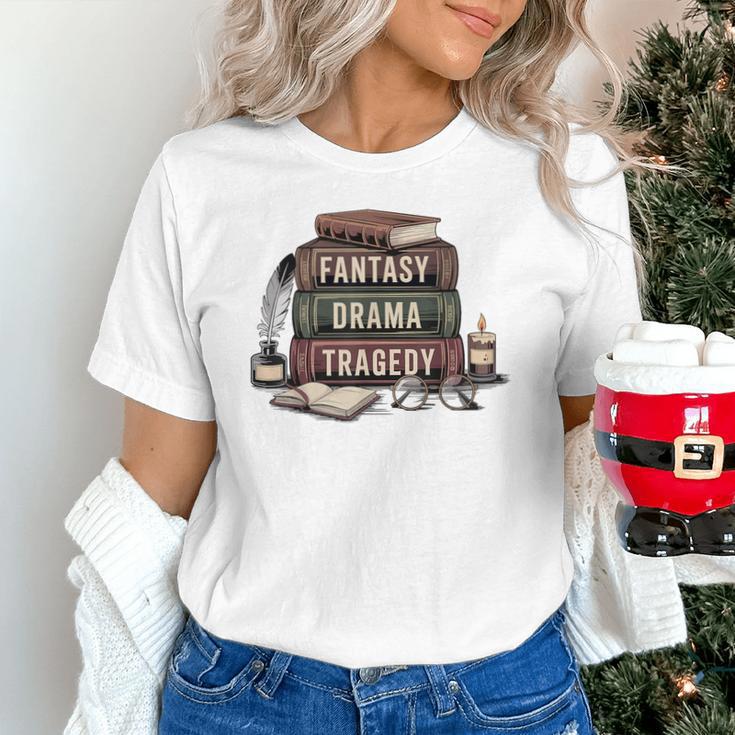 Fantasy Drama Tragedy Gothic Book Lover Bookworm Unisex T-Shirt