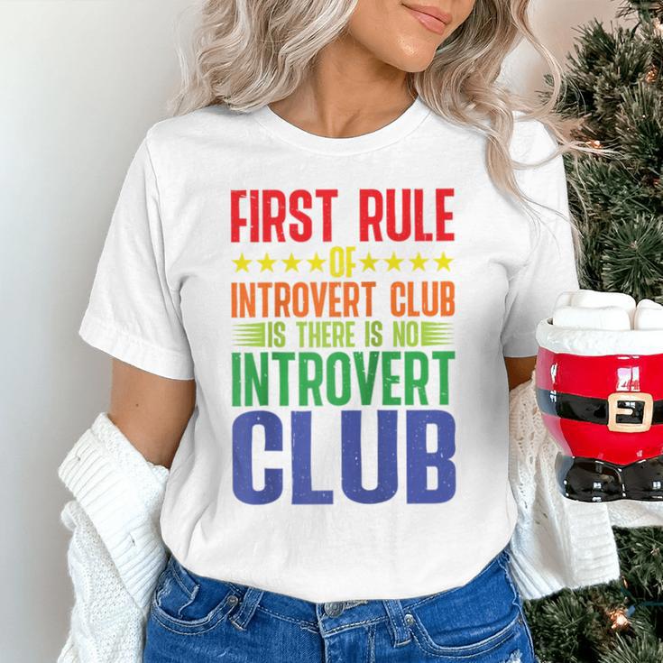 First Rule Of Introvert Club Is There Is No Introvert Club Raglan Baseball Tee Unisex T-Shirt First Rule Of Introvert Club Is There Is No Introvert Club Raglan Baseball Tee Unisex T-Shirt