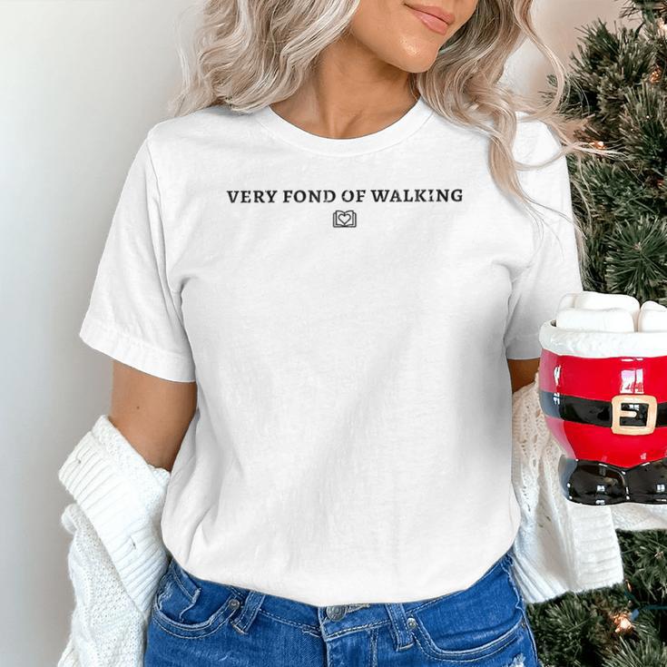 Very Fond Of Walking Book Lover Mom Walking Unisex T-Shirt