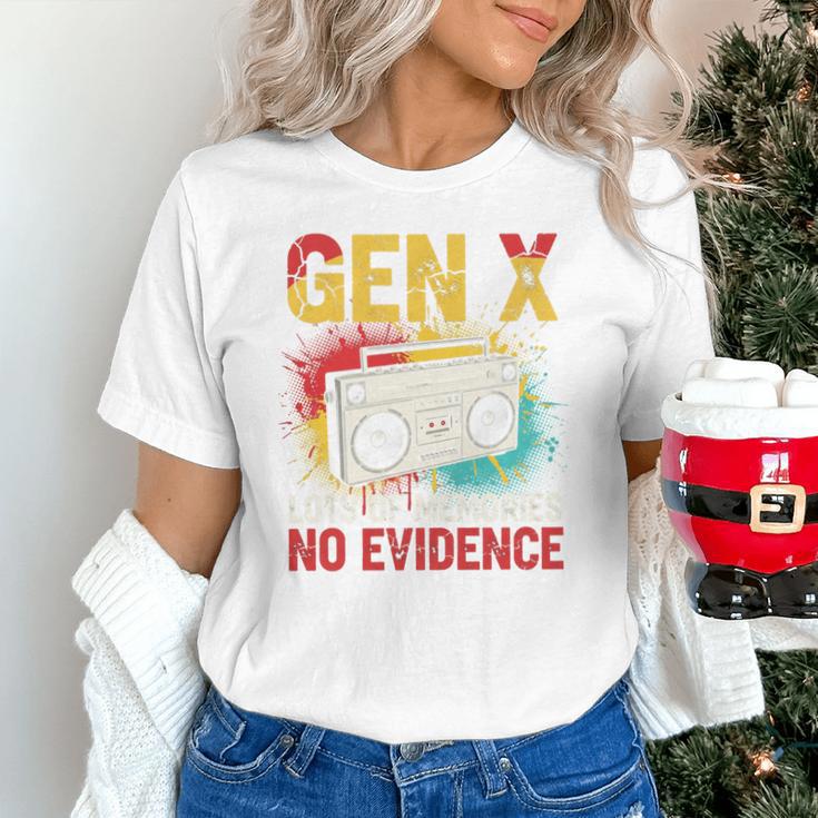Gen X Lots Of Memories No Evidence Retro Nostalgia Humor Unisex T-Shirt