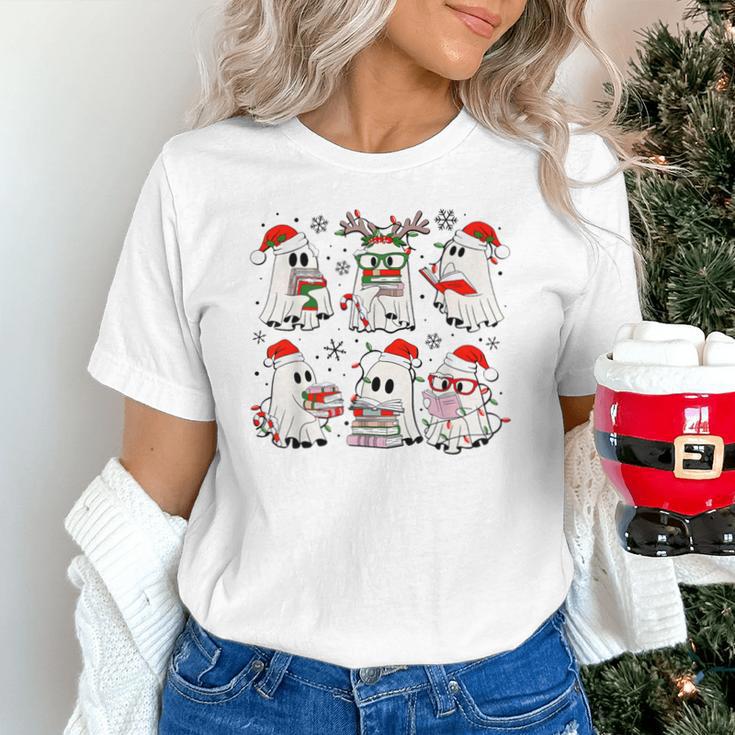 Ghost Book Reading Christmas Books Lover Teacher Kids Unisex T-Shirt Ghost Book Reading Christmas Books Lover Teacher Kids Unisex T-Shirt