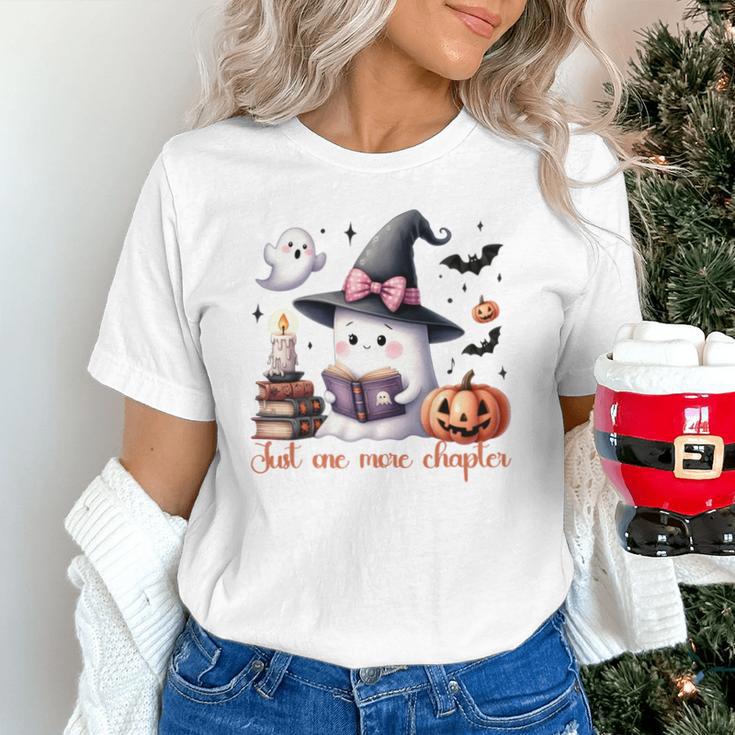 Ghost Reading Book Coquette Bow Halloween Girl Toddler Kid Premium Unisex T-Shirt