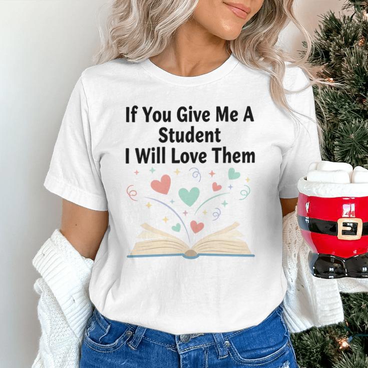 If You Give Me A Student I Will Love Them Book Magic Premium Tri-Blend Unisex T-Shirt