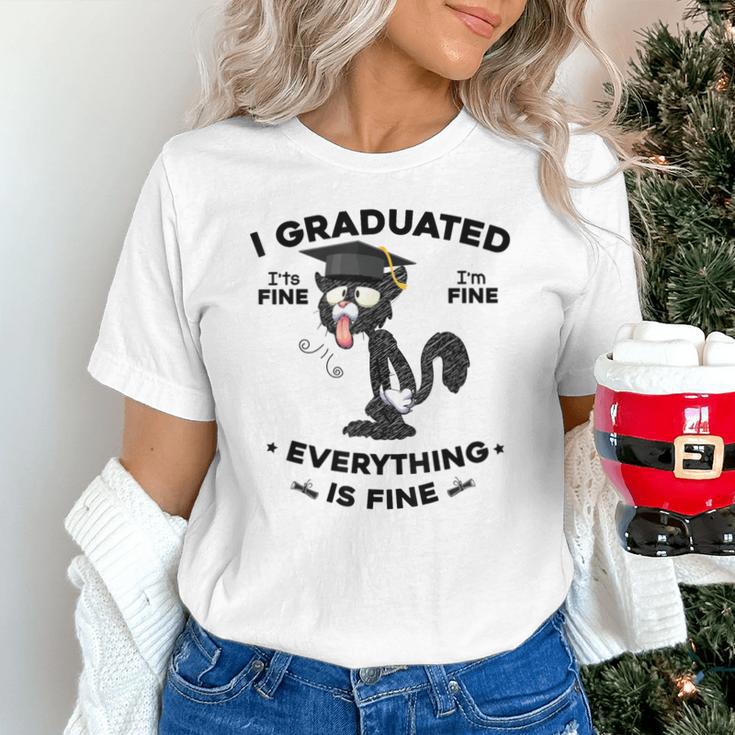 I Graduated Graduate Class 2025 Cat Graduation Unisex T-Shirt