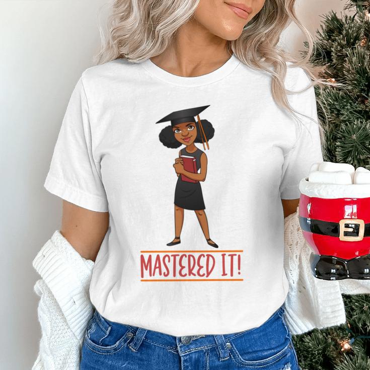 Graduation Woman Tshirt Black Melanin Masters Degree Unisex T-Shirt