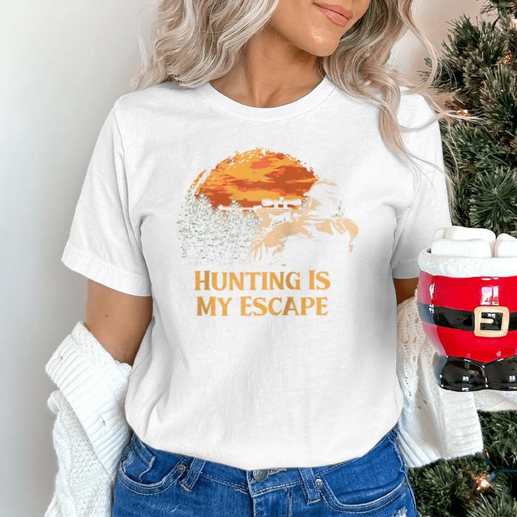 Hunting Is My Escape Introvert Hunter Antisocial Raglan Baseball Tee Unisex T-Shirt