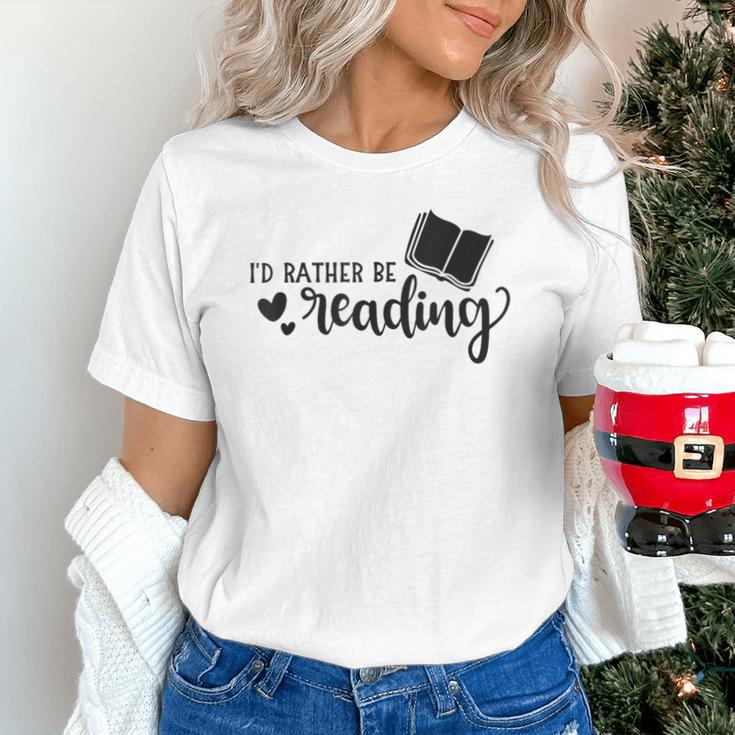 I'd Rather Be Reading Book Lover Bookworm Reading Unisex T-Shirt I'd Rather Be Reading Book Lover Bookworm Reading Unisex T-Shirt
