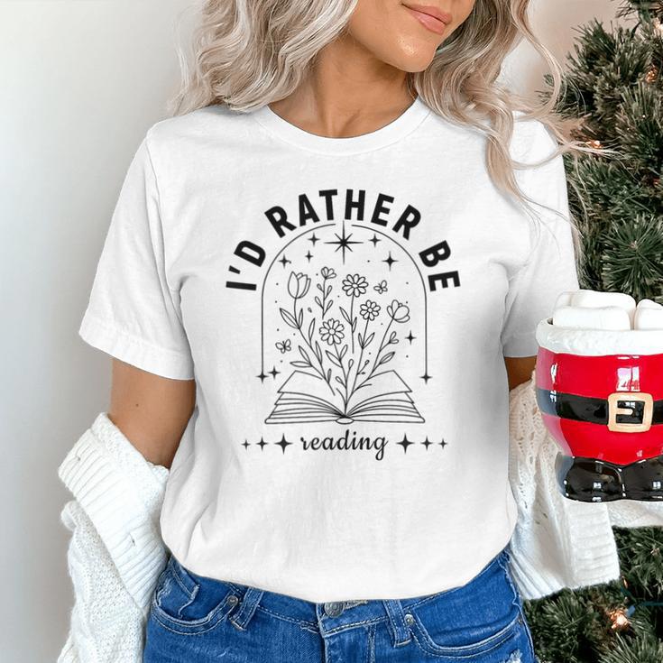 I’d Rather Be Reading Minimal Book Lover Arch Unisex T-Shirt