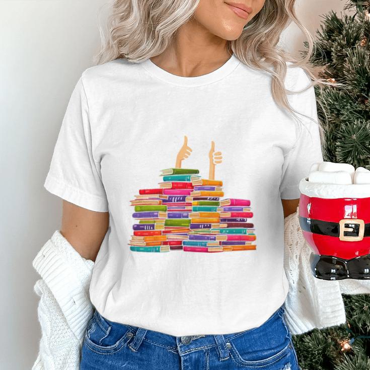 I'm Fine Reading Books Reader Book Lover Librarian Unisex T-Shirt