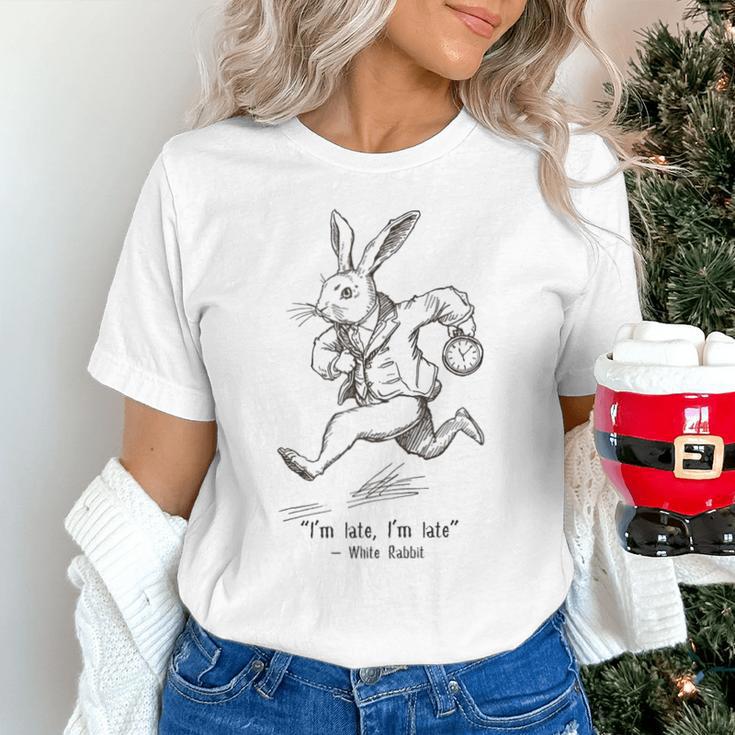 I'm Late I'm Late Rabbit From Alice Wonderland Book Unisex T-Shirt