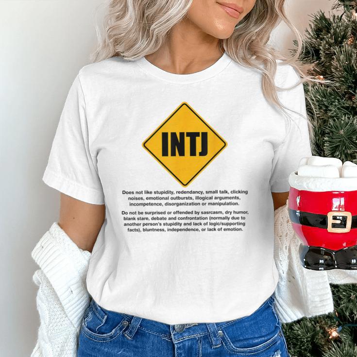 INTJ Warnings Architect Personality Type Introvert Unisex T-Shirt