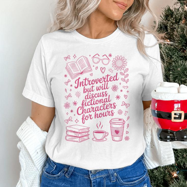 Introvert Fictional Character Read Books Lover Reading Unisex T-Shirt