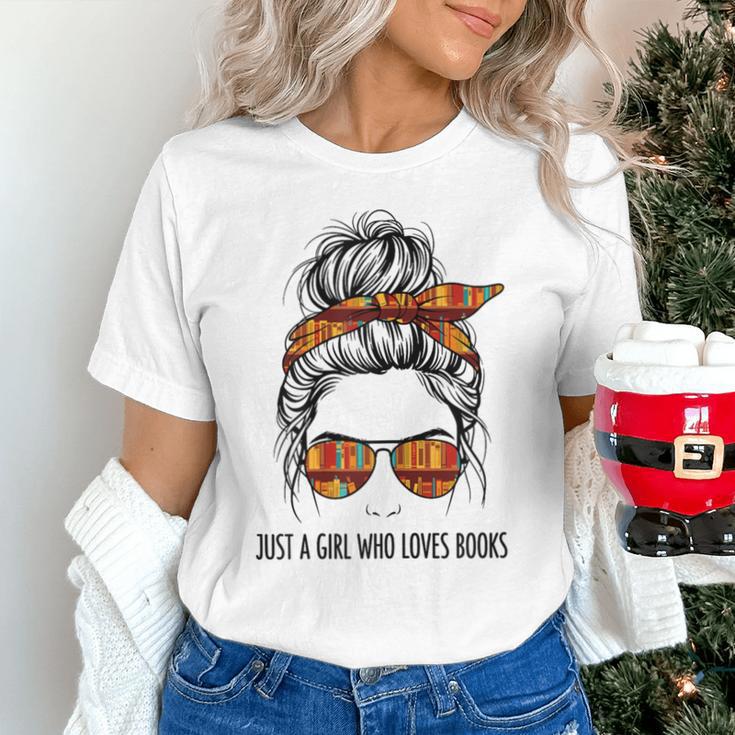 Just a Girl Who Loves Books Pajamas Shirt Reading Book Lover Unisex T-Shirt