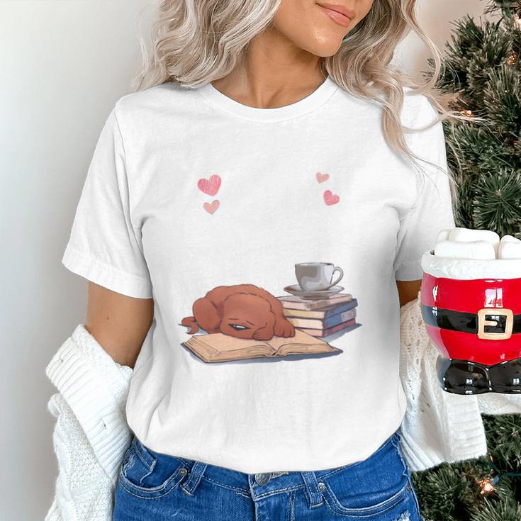 Just a Girl Who Loves Dogs Books Coffee T-Shirt Unisex T-Shirt Just a Girl Who Loves Dogs Books Coffee T-Shirt Unisex T-Shirt