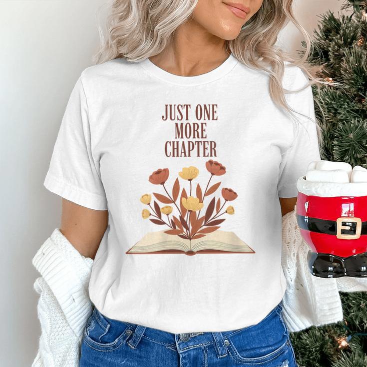 Just One More Chapter Book Lovers Floral Unisex T-Shirt Just One More Chapter Book Lovers Floral Unisex T-Shirt