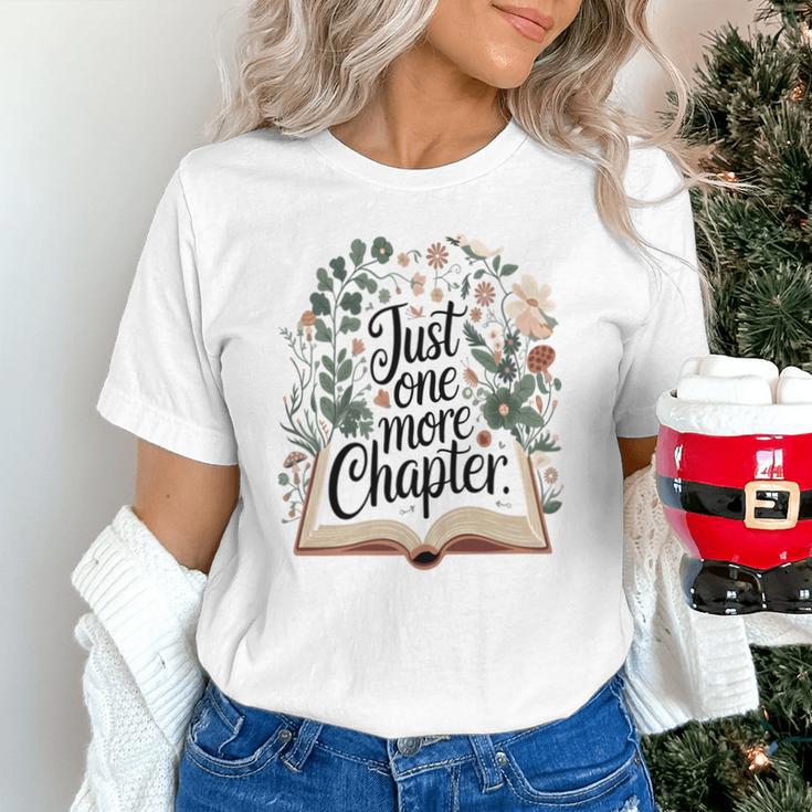 Just One More Chapter Bookish Book Reading Botanical Unisex T-Shirt