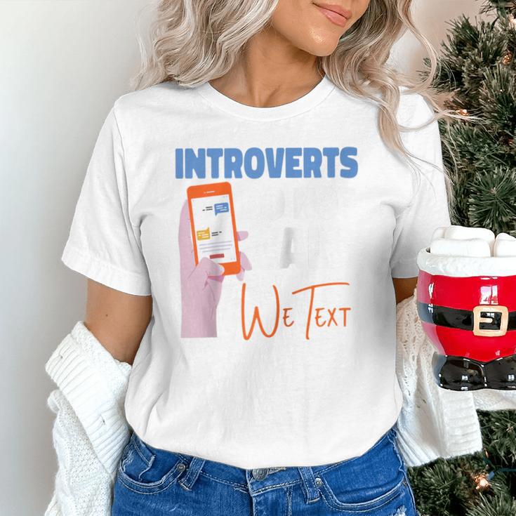 We Just Text Introvert For Quiet People Raglan Baseball Tee Unisex T-Shirt We Just Text Introvert For Quiet People Raglan Baseball Tee Unisex T-Shirt