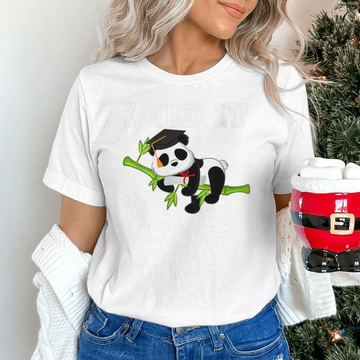 I Did It Kawaii Panda With Graduation Cap Diploma Unisex T-Shirt