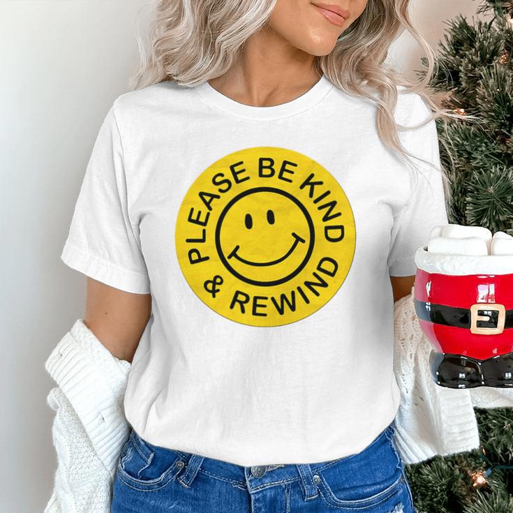 Be Kind Rewind Shirt Retro Nostalgia Sticker 80s 90s Tee Premium Tri-Blend Unisex T-Shirt