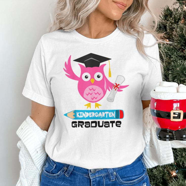Kindergarten Graduation Tee Shirt Pink Owl T-Shir Unisex T-Shirt