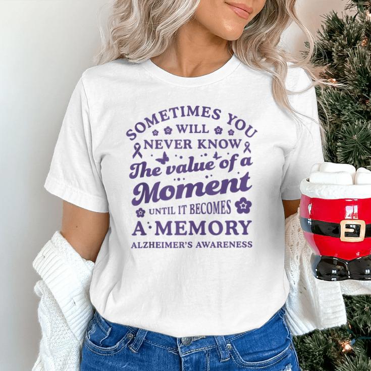 Know The Value Of A Moment Memory Alzheimer's Awareness Day Unisex T-Shirt Know The Value Of A Moment Memory Alzheimer's Awareness Day Unisex T-Shirt