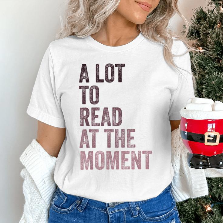 A Lot To Read At The Moment Book Reader Retro Reading Unisex T-Shirt