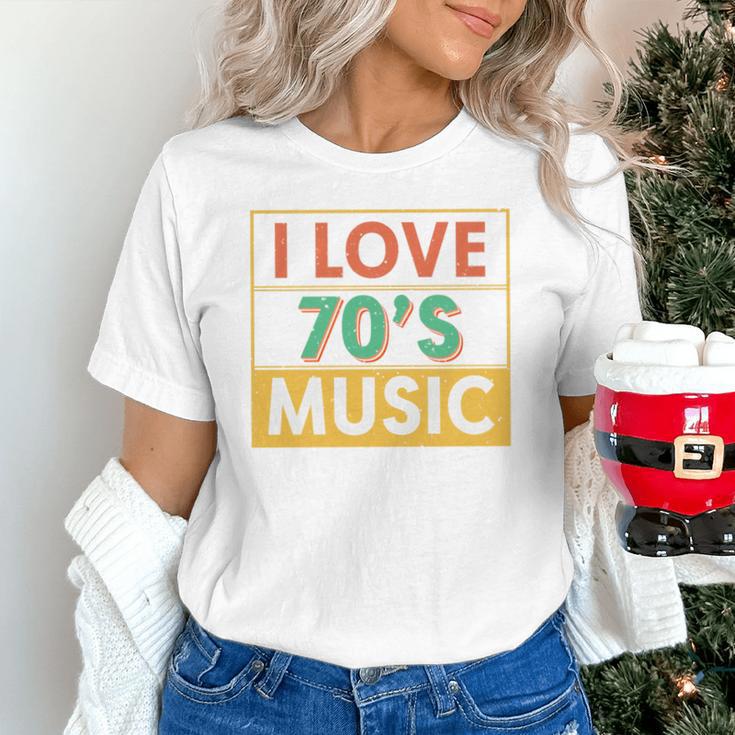I Love 70's Music Retro Style Nostalgia Vibe 1970 70's Party Premium Tri-Blend Unisex T-Shirt