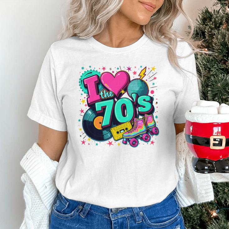 I Love The 70s Retro Cassette Roller Vinyl Disco Nostalgia Premium Tri-Blend Unisex T-Shirt