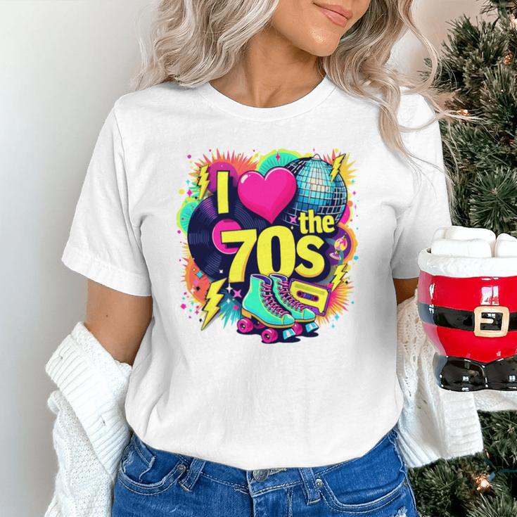 I Love The 70s Retro Cassette Roller Vinyl Nostalgia Vibes Premium Tri-Blend Unisex T-Shirt