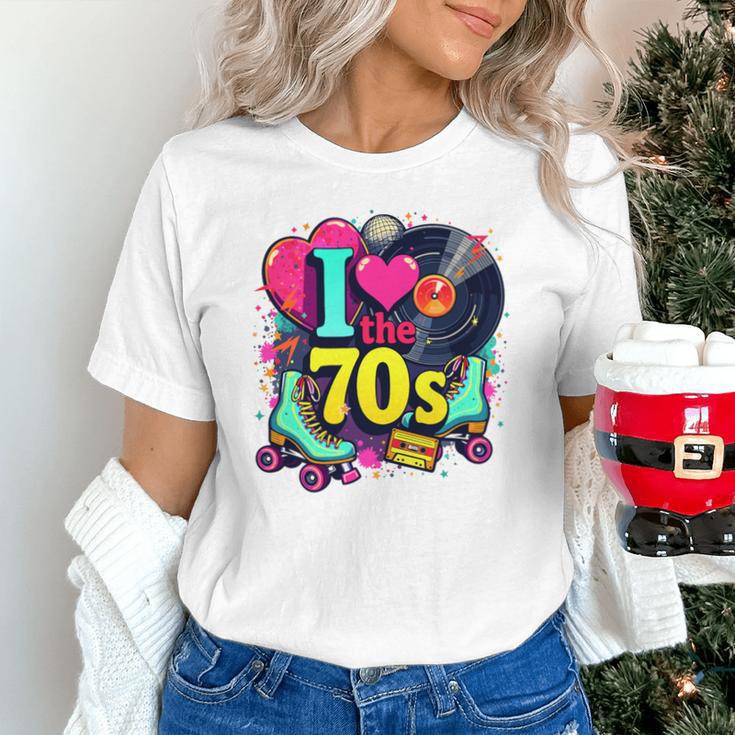 I Love The 70s Vintage Cassette Roller Vinyl Nostalgia 70s Premium Tri-Blend Unisex T-Shirt