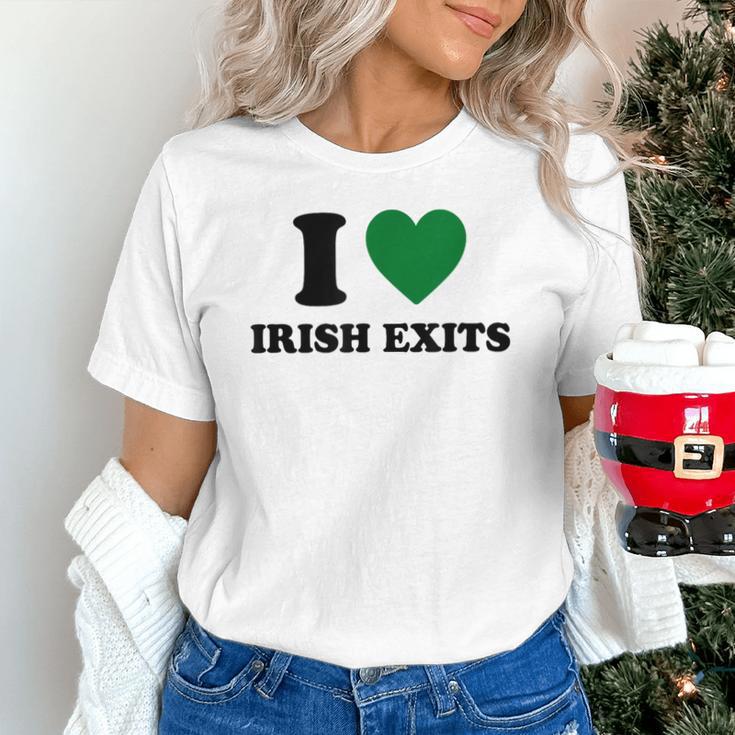 I Love Irish Exits St Patrick's Day Introvert Party Unisex T-Shirt I Love Irish Exits St Patrick's Day Introvert Party Unisex T-Shirt