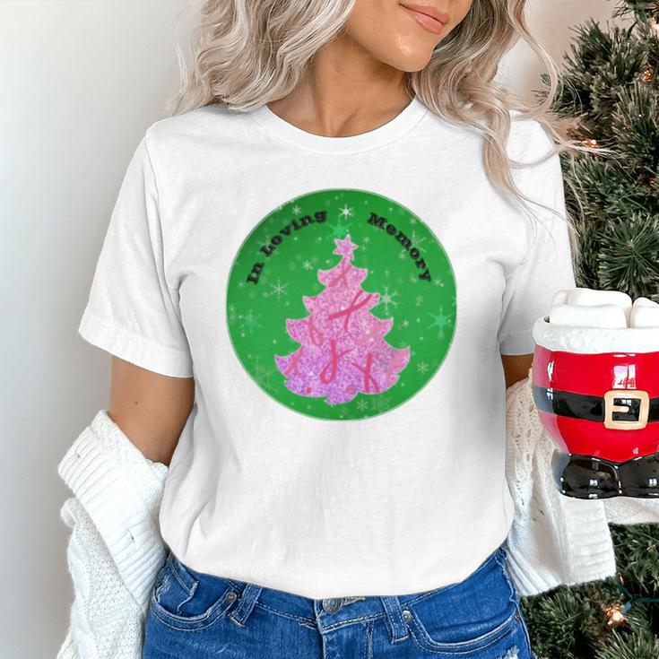 In Loving Memory Cancer Christmas Tree Memorial Unisex T-Shirt In Loving Memory Cancer Christmas Tree Memorial Unisex T-Shirt