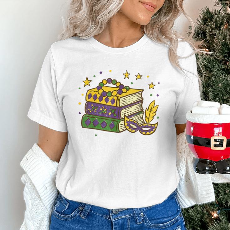 Mardi Gras Book Lover Reading Reader Men Women Kids Unisex T-Shirt