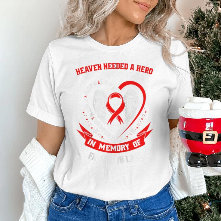 In Memory Of Father In Law Heart Disease Awareness Month Raglan Baseball Tee Unisex T-Shirt In Memory Of Father In Law Heart Disease Awareness Month Raglan Baseball Tee Unisex T-Shirt