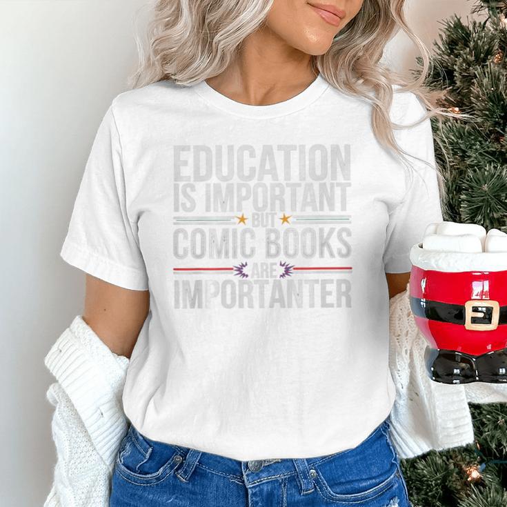 Who Needs Education Comic Books Are Importanter Premium Tri-Blend Unisex T-Shirt